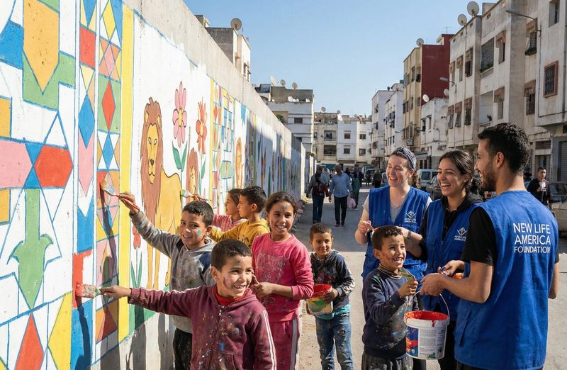 Young students expressing creativity through painting activities